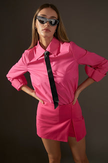 ENGLISH FACTORY - Accent Collar Poplin Dress Shirt - SHIRTS & BLOUSES available at Objectrare