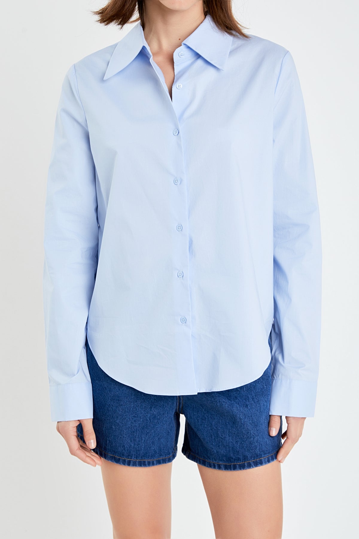 ENGLISH FACTORY - Accent Collar Poplin Dress Shirt - SHIRTS & BLOUSES available at Objectrare