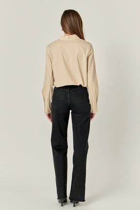 Accent Collar Poplin Dress Shirt