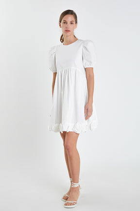 ENGLISH FACTORY - Poplin Corsage Mini Dress - DRESSES available at Objectrare