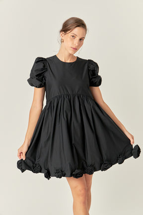 ENGLISH FACTORY - Poplin Corsage Mini Dress - DRESSES available at Objectrare