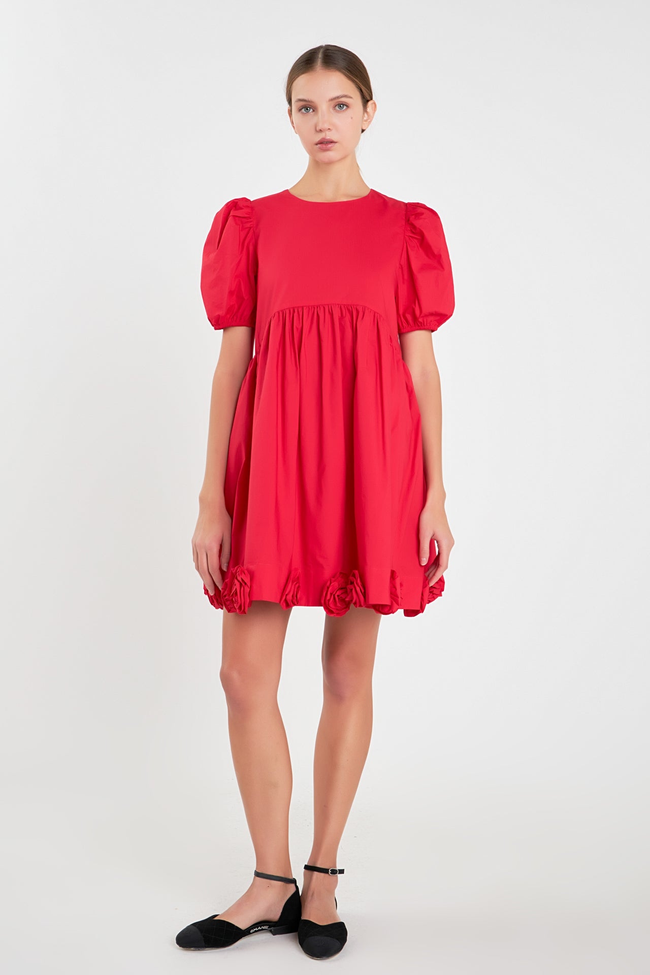 ENGLISH FACTORY - Poplin Corsage Mini Dress - DRESSES available at Objectrare