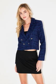 ENDLESS ROSE - Boucle Tweed Double Breast Jacket - JACKETS available at Objectrare