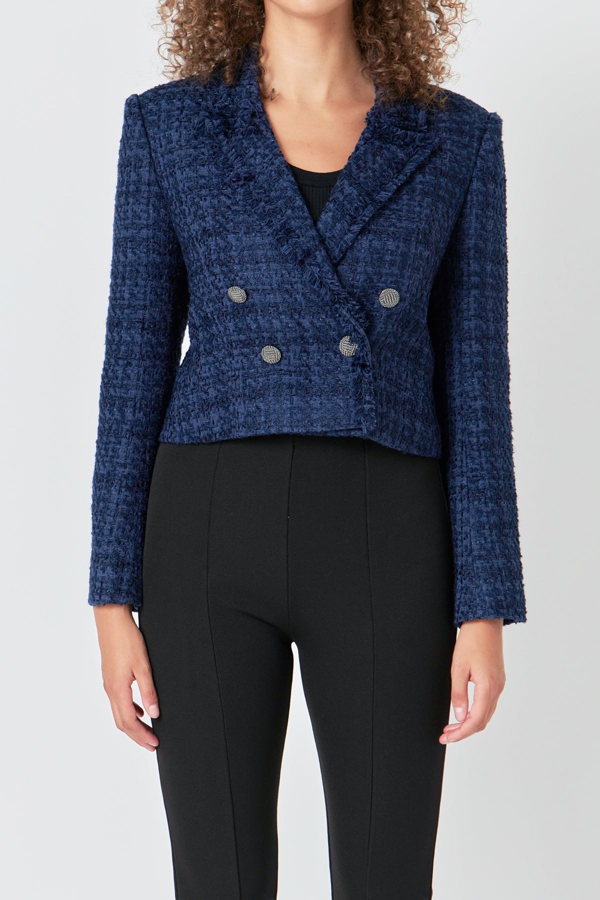 ENDLESS ROSE - Boucle Tweed Double Breast Jacket - JACKETS available at Objectrare