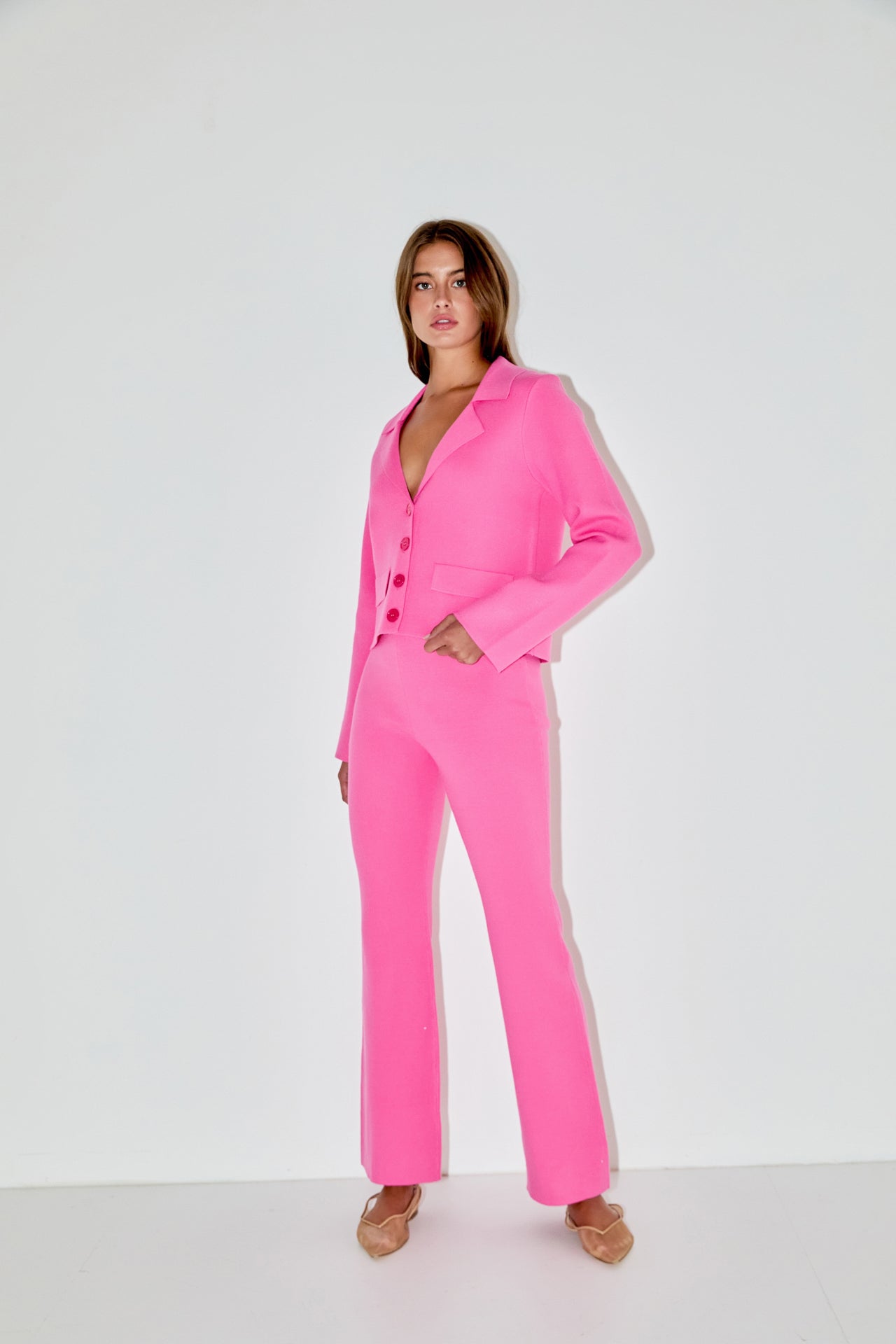 ENDLESS ROSE - Knit Fitted Pants - PANTS available at Objectrare