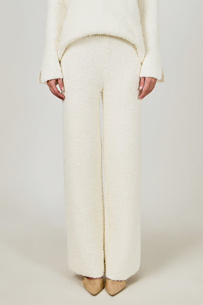 ENDLESS ROSE - Textured Fuzzy Knit Pants - PANTS available at Objectrare