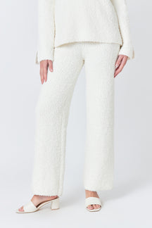 ENDLESS ROSE - Textured Fuzzy Knit Pants - PANTS available at Objectrare