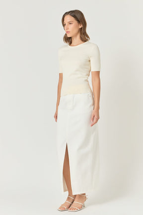 ENDLESS ROSE - Jewel Trim Half Sleeve Top - SWEATERS & KNITS available at Objectrare