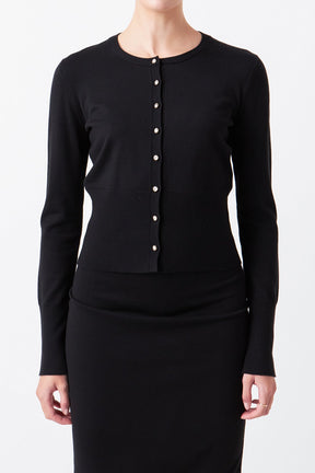 ENDLESS ROSE - Jewel Embellished Sweater Cardigan - SWEATERS & KNITS available at Objectrare