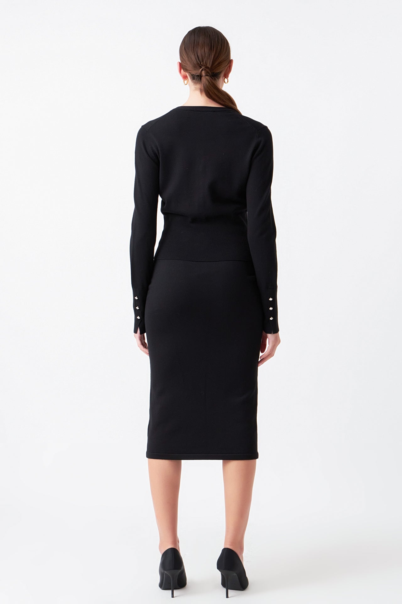 ENDLESS ROSE - Jewel Embellished Sweater Cardigan - SWEATERS & KNITS available at Objectrare