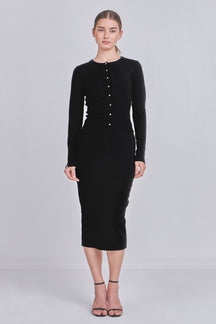 ENDLESS ROSE - Knit Midi Skirt - SKIRTS available at Objectrare