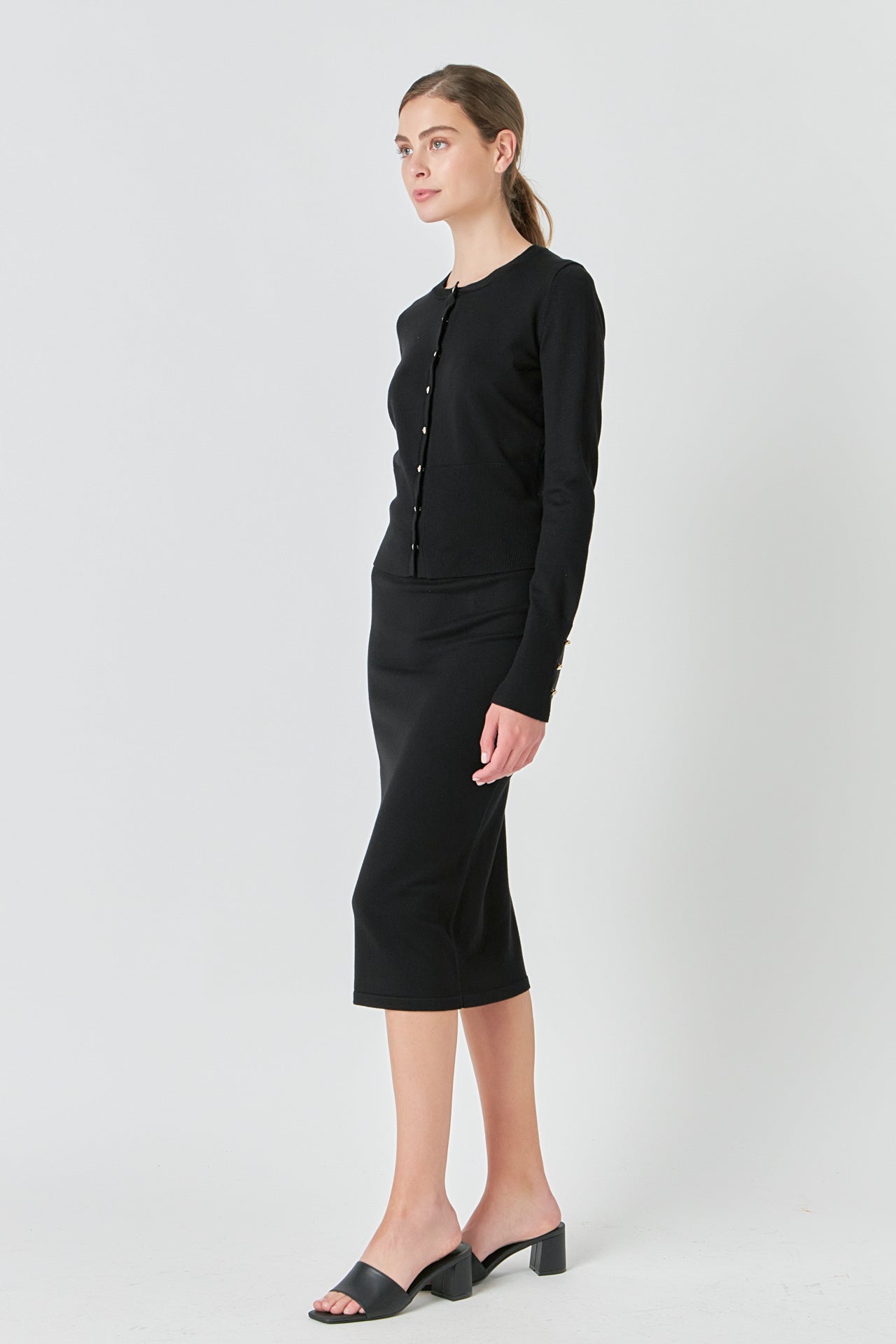 ENDLESS ROSE - Knit Midi Skirt - SKIRTS available at Objectrare