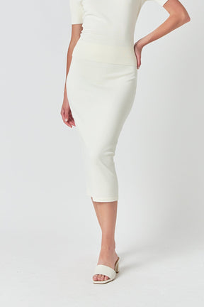 ENDLESS ROSE - Knit Midi Skirt - SKIRTS available at Objectrare