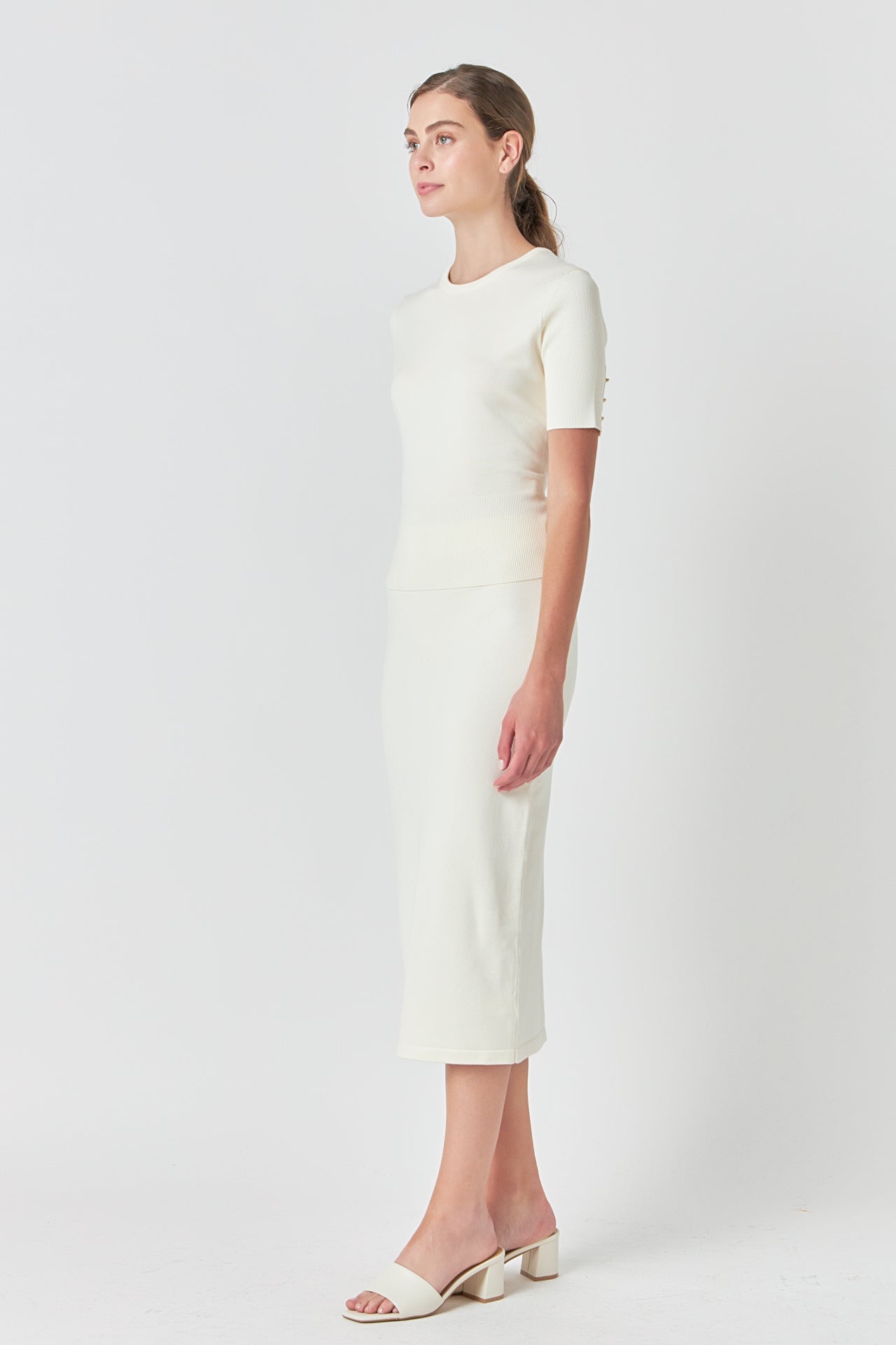 ENDLESS ROSE - Knit Midi Skirt - SKIRTS available at Objectrare