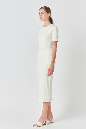 ENDLESS ROSE - Knit Midi Skirt - SKIRTS available at Objectrare