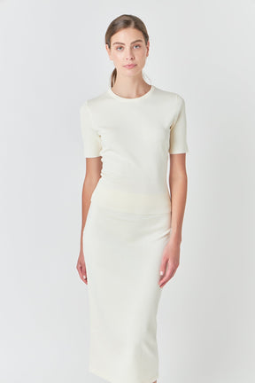 ENDLESS ROSE - Knit Midi Skirt - SKIRTS available at Objectrare