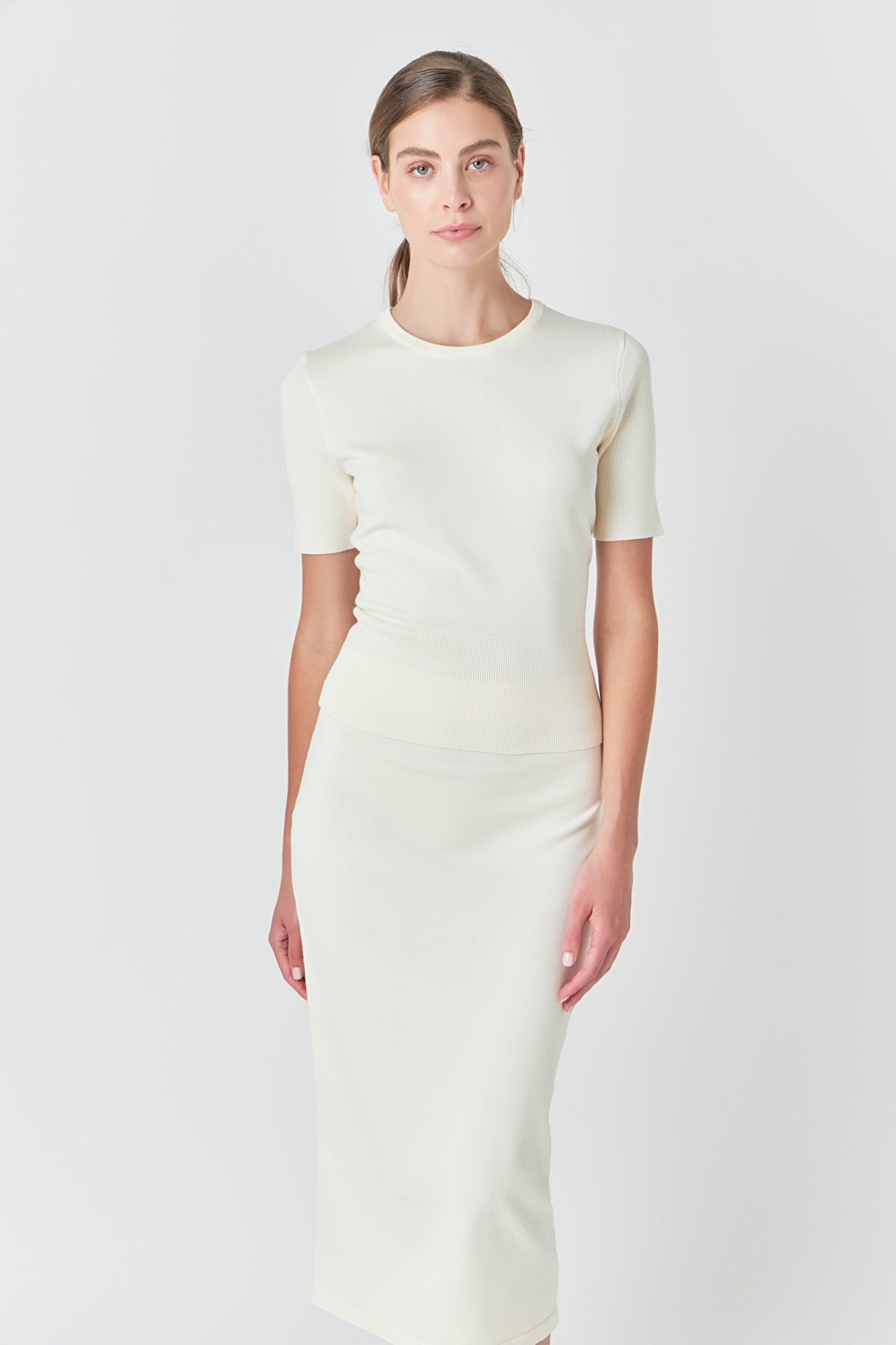ENDLESS ROSE - Knit Midi Skirt - SKIRTS available at Objectrare