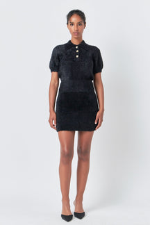 ENDLESS ROSE - Fuzzy Mini Skirt - SKIRTS available at Objectrare