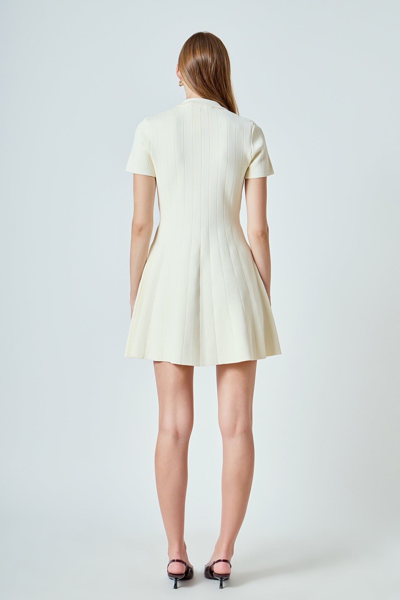 ENDLESS ROSE - Gemma Jeweled Buttoned Knit Mini dress - DRESSES available at Objectrare