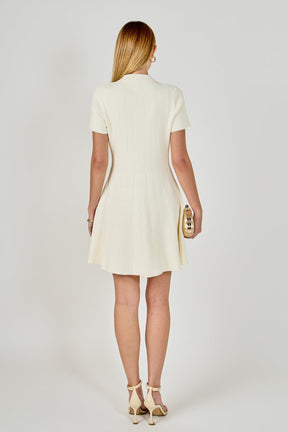 ENDLESS ROSE - Gemma Jeweled Buttoned Knit Mini dress - DRESSES available at Objectrare