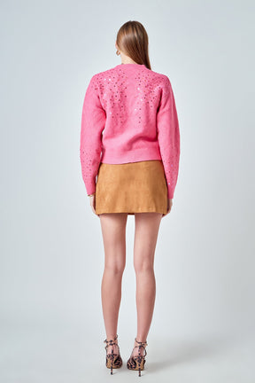 ENDLESS ROSE - Sequins Knit Sweater - SWEATERS & KNITS available at Objectrare
