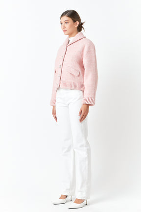 ENDLESS ROSE - Tweed Collared Jacket - JACKETS available at Objectrare
