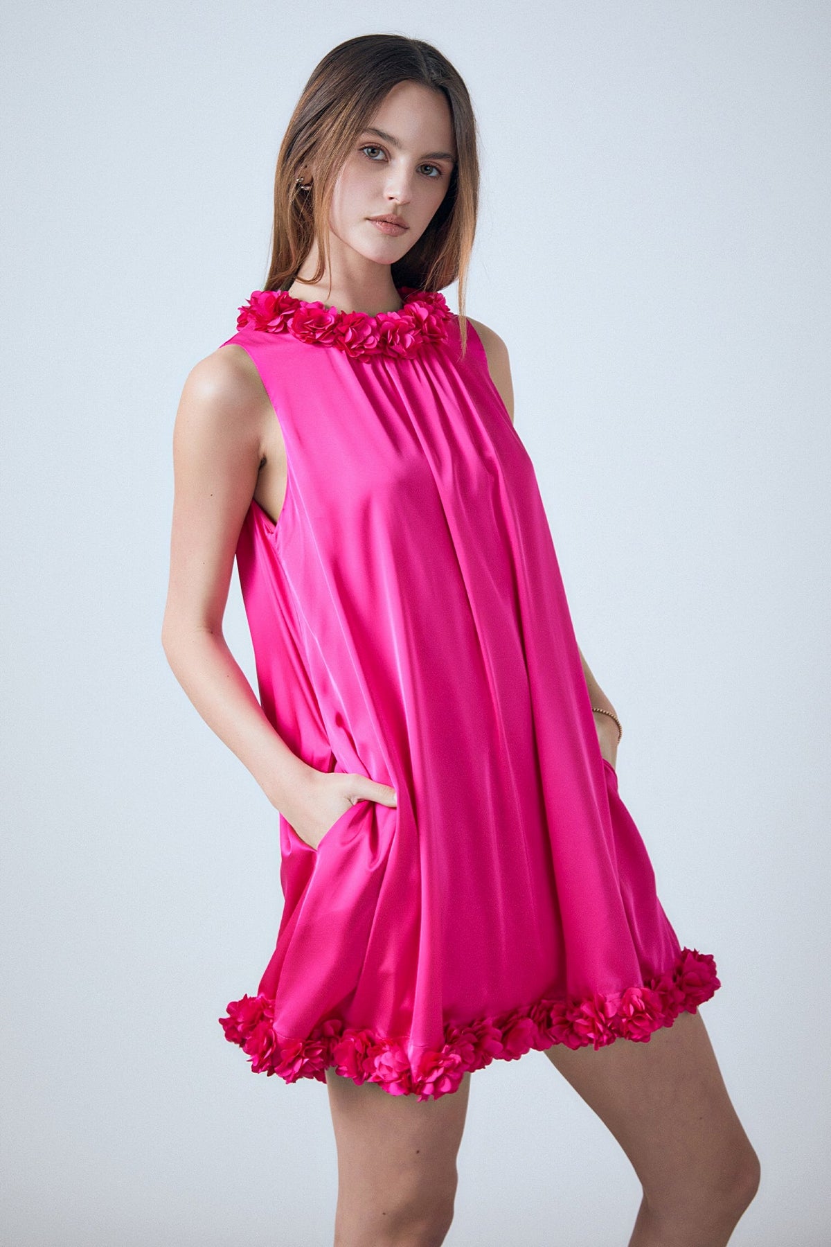 ENDLESS ROSE - Rosette Mini Dress - DRESSES available at Objectrare