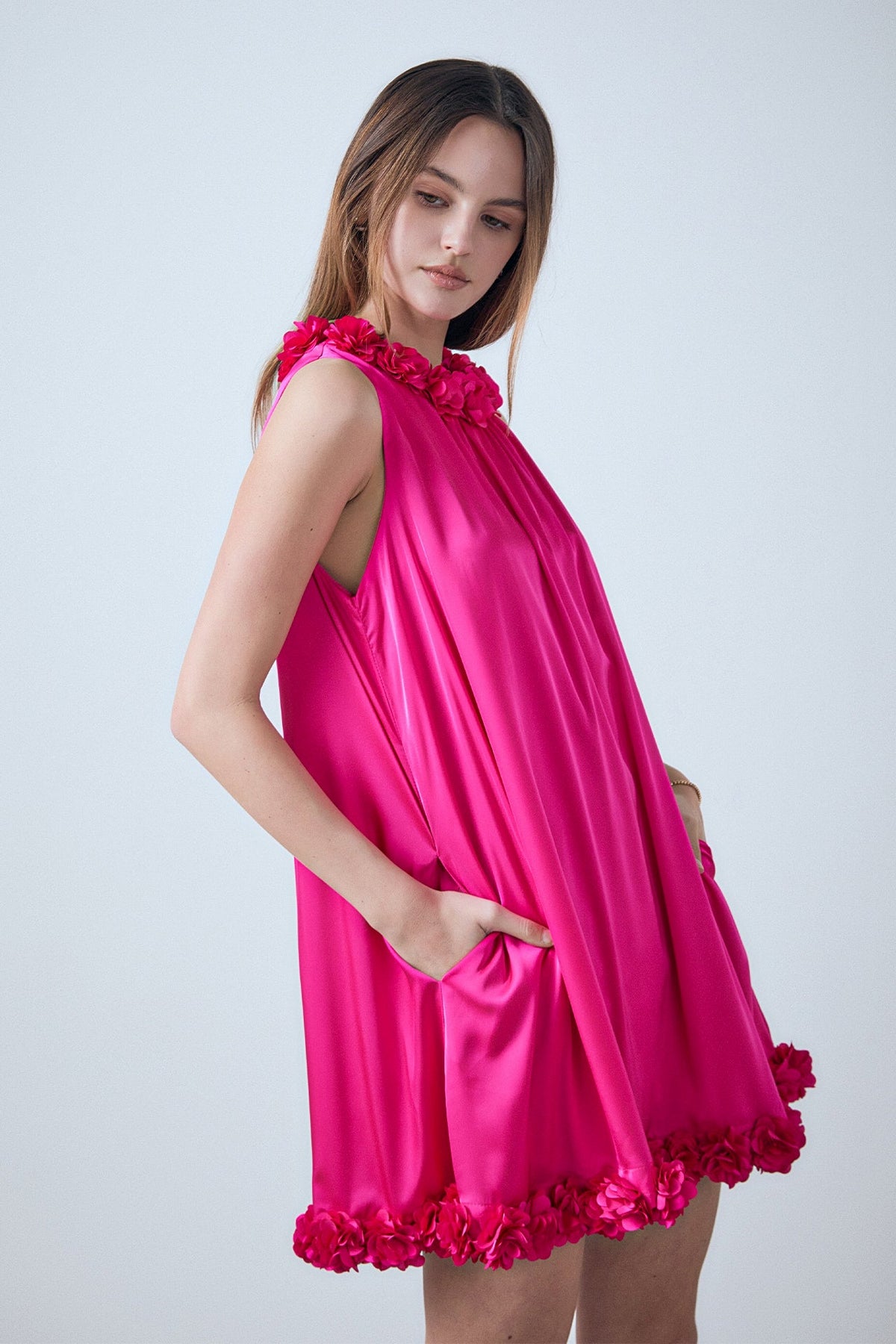 ENDLESS ROSE - Rosette Mini Dress - DRESSES available at Objectrare