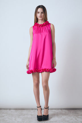 ENDLESS ROSE - Rosette Mini Dress - DRESSES available at Objectrare