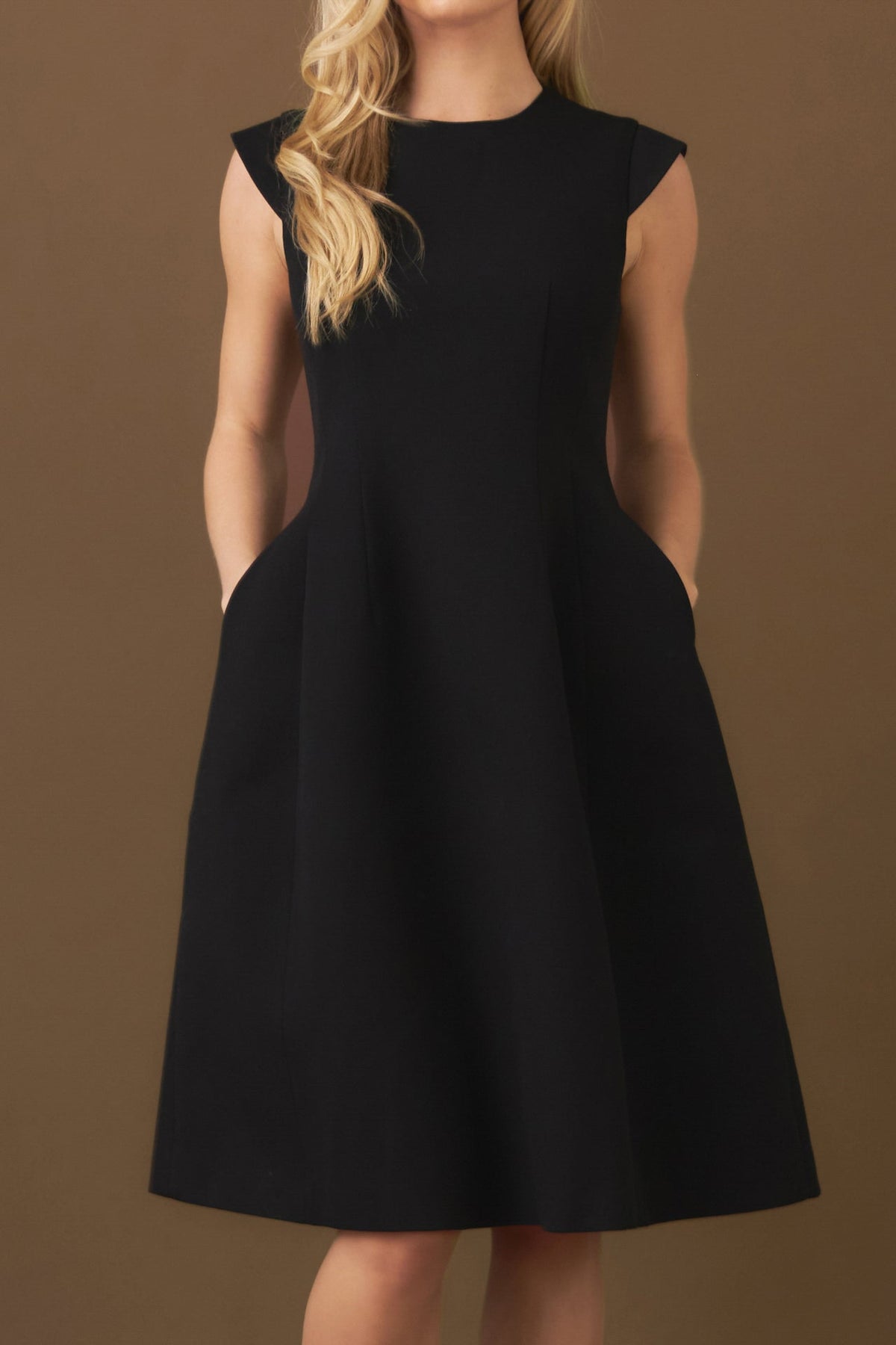 ENDLESS ROSE - Voluminous Cap Sleeve Midi Dress - DRESSES available at Objectrare