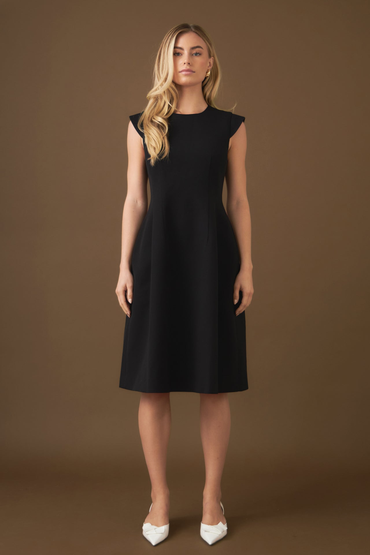 ENDLESS ROSE - Voluminous Cap Sleeve Midi Dress - DRESSES available at Objectrare