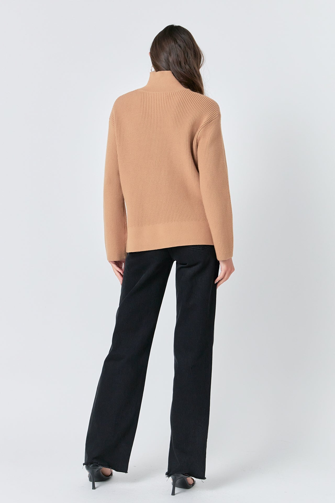 ENGLISH FACTORY - English Factory - Zip Collared Sweater - SWEATERS & KNITS available at Objectrare