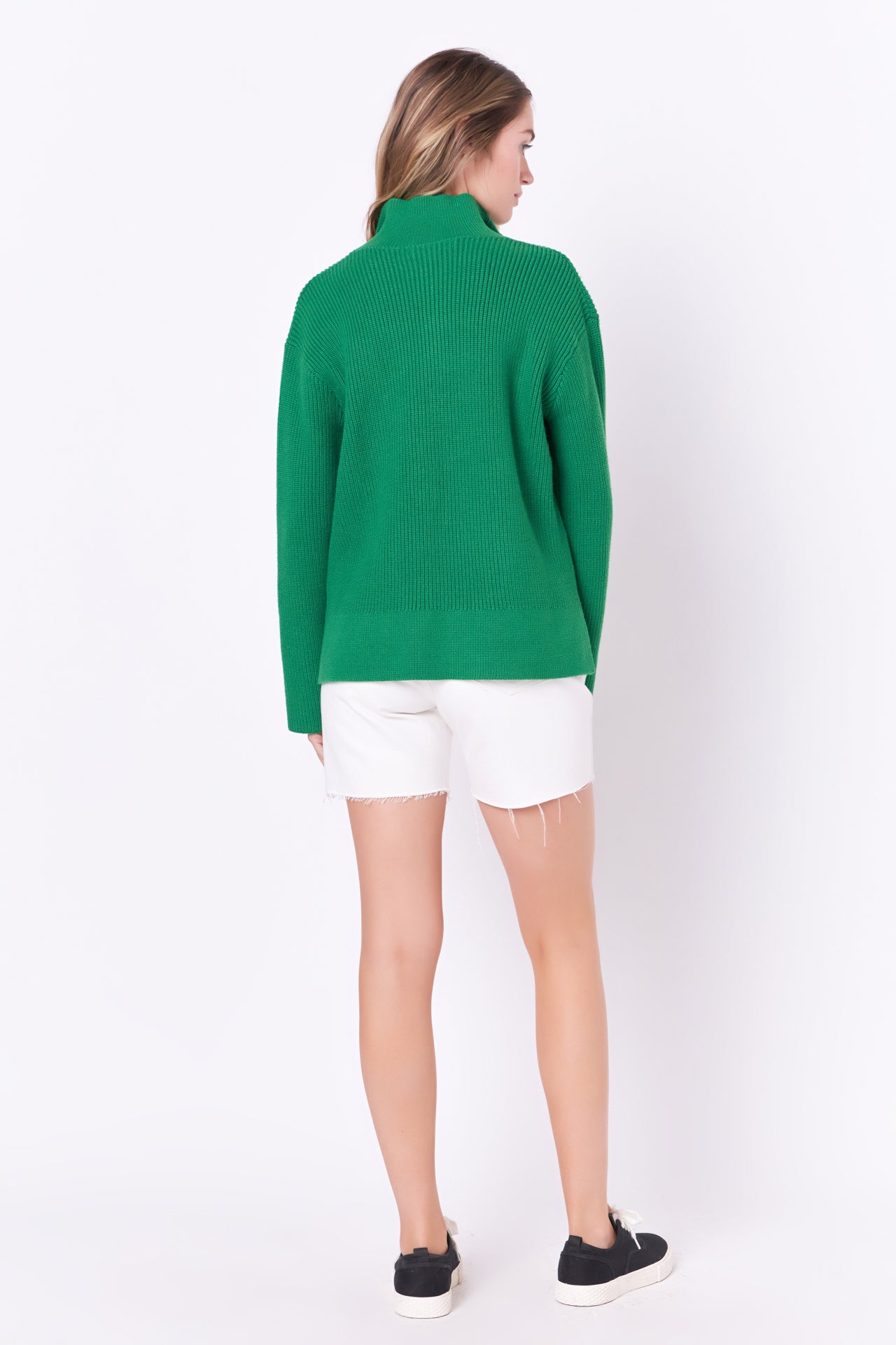 ENGLISH FACTORY - Zip Collared Sweater - SWEATERS & KNITS available at Objectrare