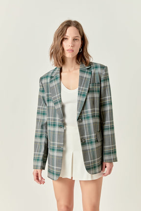 ENGLISH FACTORY - Plaid Blazer - BLAZERS available at Objectrare