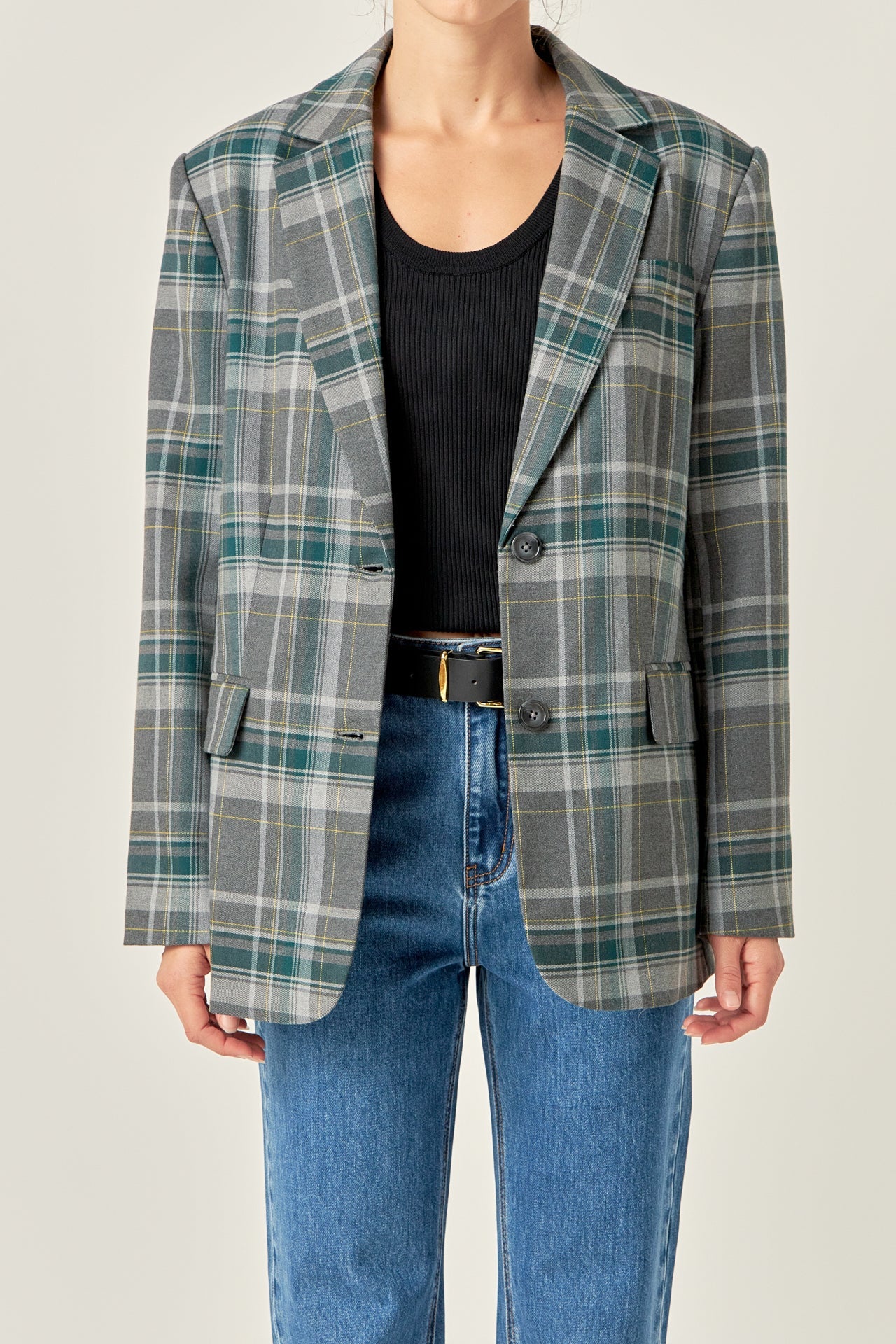 ENGLISH FACTORY - English Factory - Plaid Blazer - BLAZERS available at Objectrare