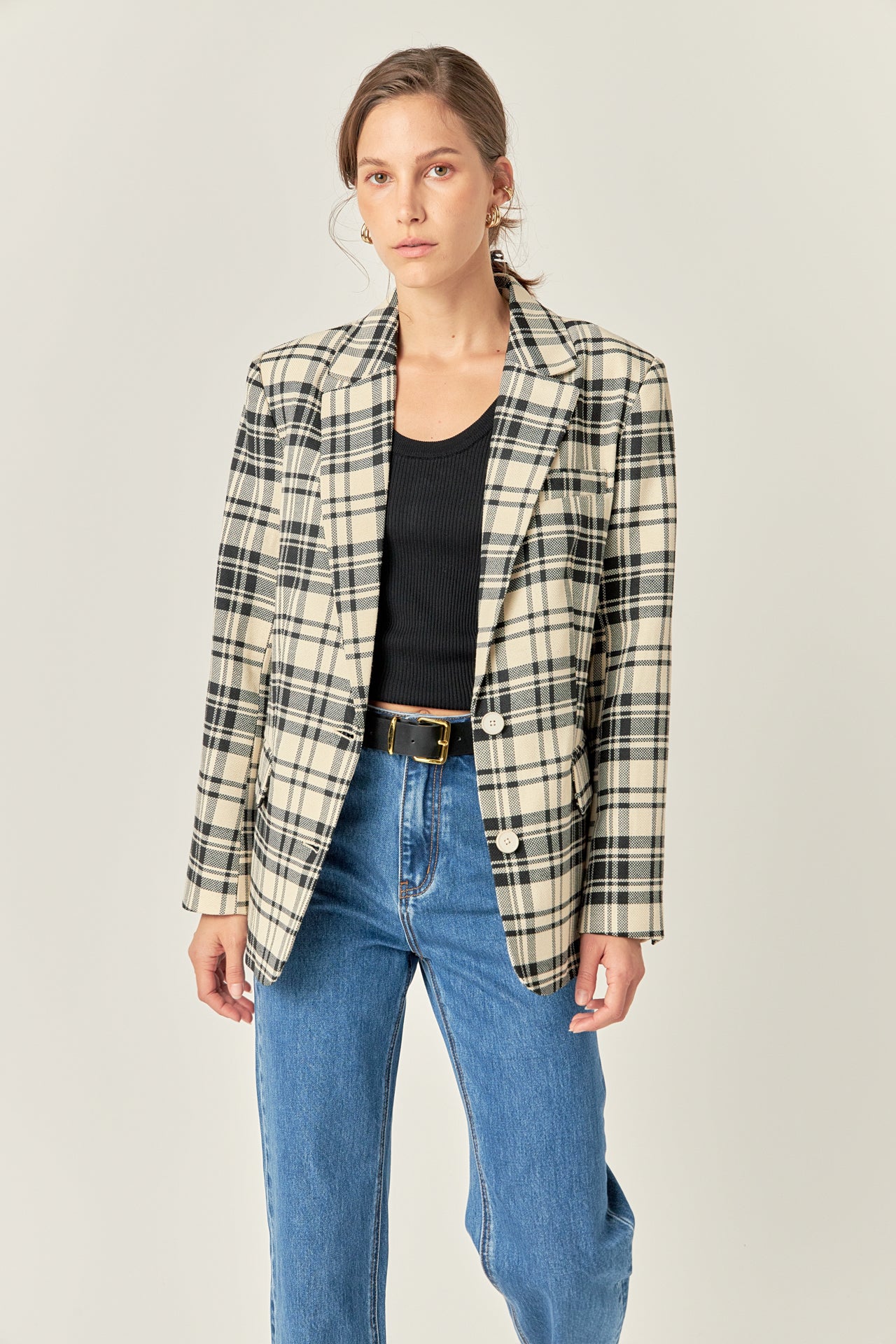 ENGLISH FACTORY - English Factory - Statement Plaid Blazer - BLAZERS available at Objectrare