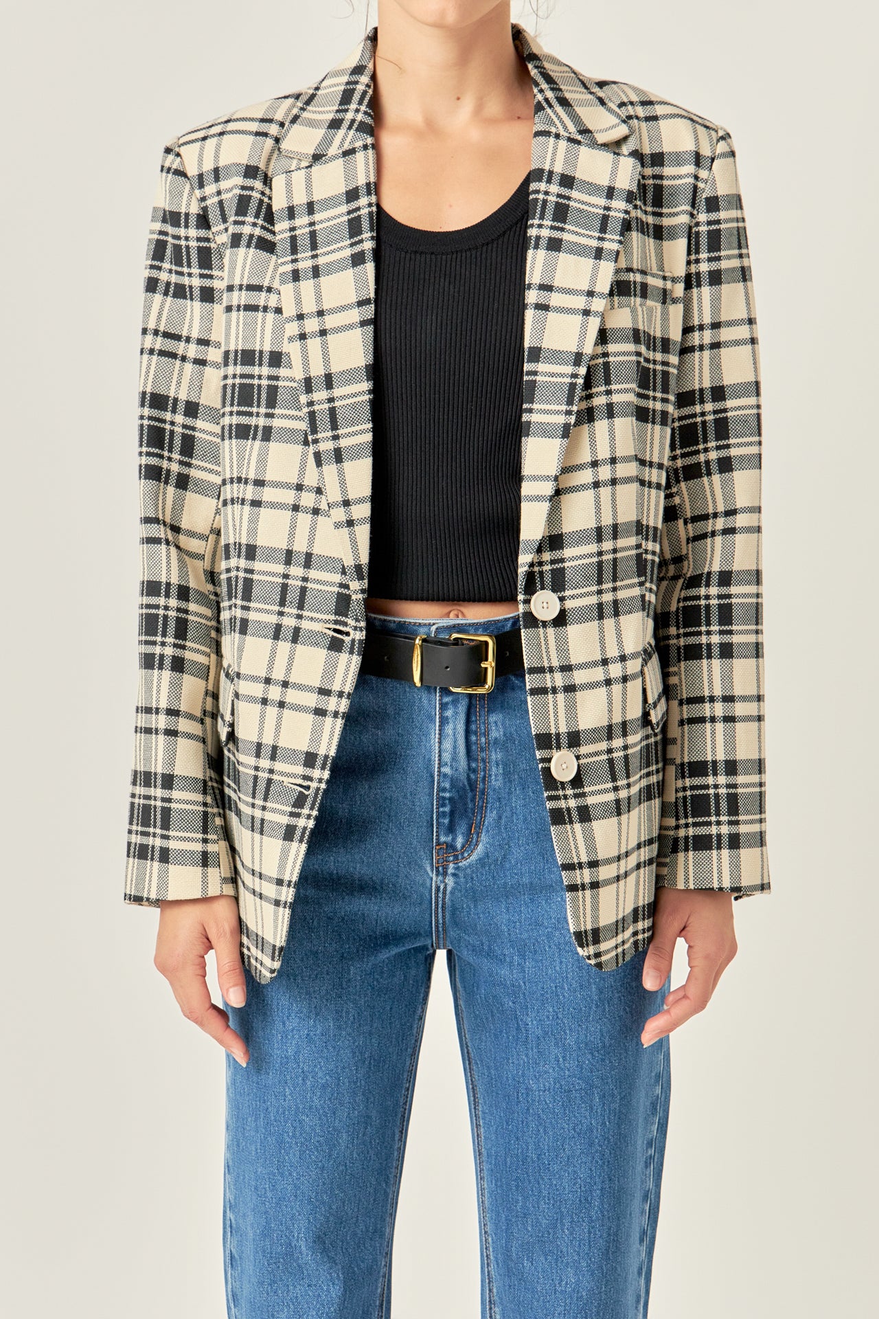 ENGLISH FACTORY - Statement Plaid Blazer - BLAZERS available at Objectrare