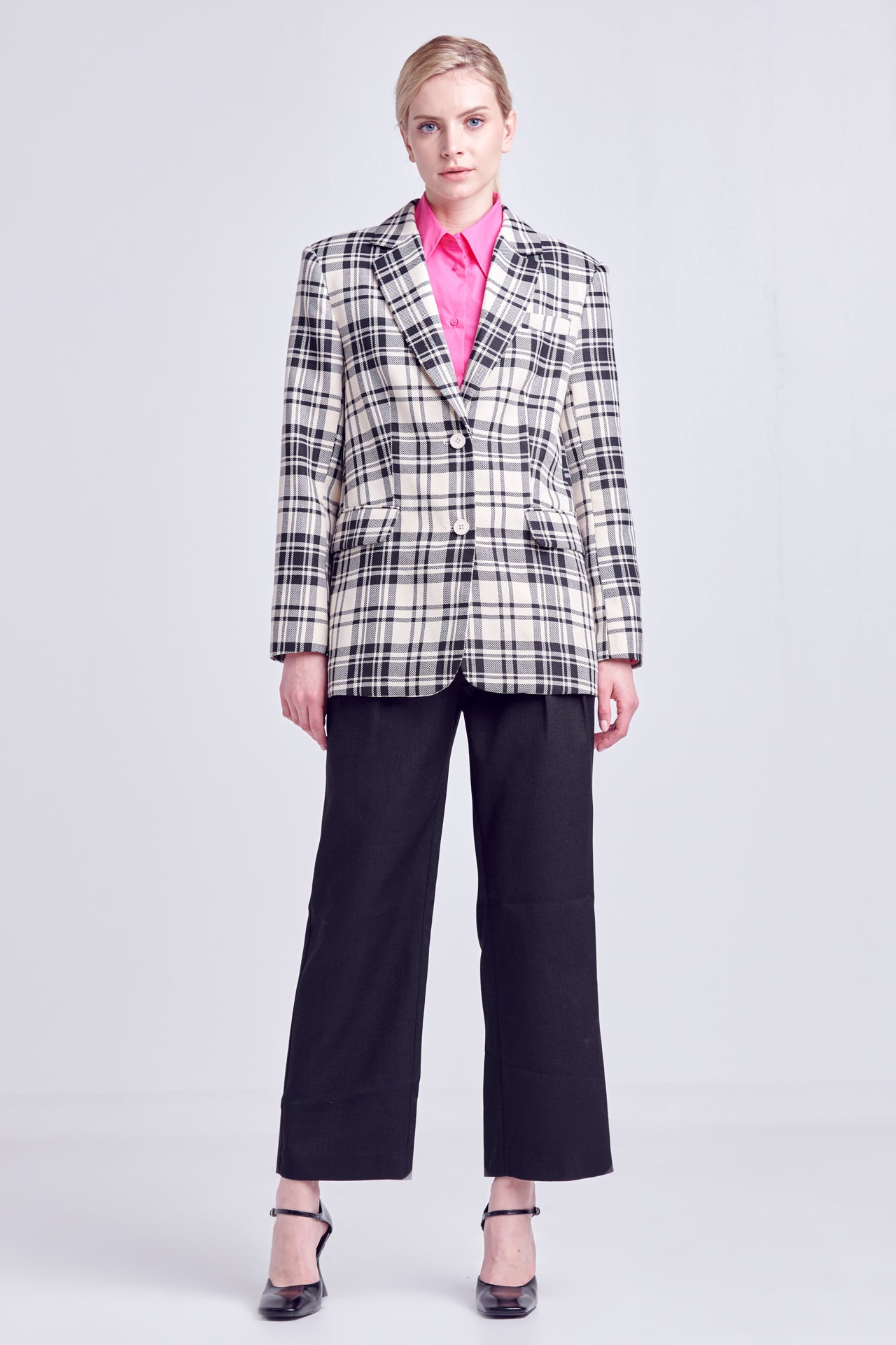 ENGLISH FACTORY - Statement Plaid Blazer - BLAZERS available at Objectrare