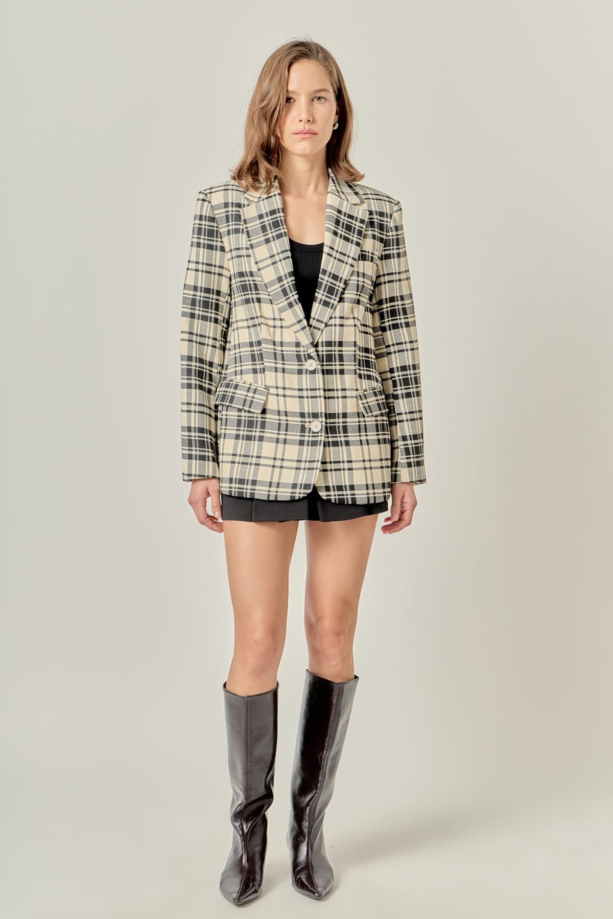 ENGLISH FACTORY - Statement Plaid Blazer - BLAZERS available at Objectrare