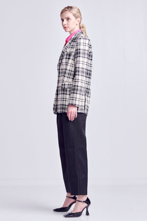 ENGLISH FACTORY - Statement Plaid Blazer - BLAZERS available at Objectrare