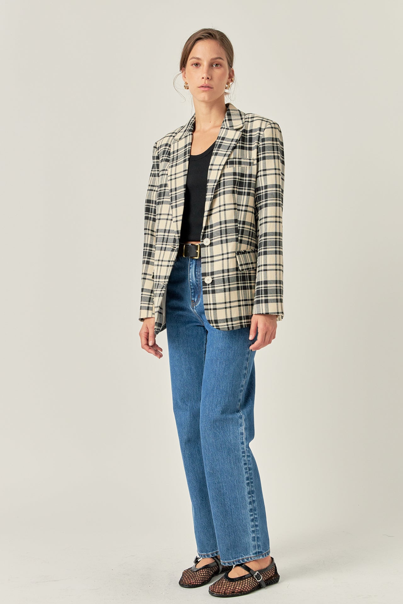 ENGLISH FACTORY - Statement Plaid Blazer - BLAZERS available at Objectrare