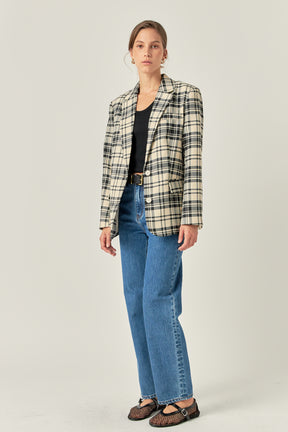 ENGLISH FACTORY - Statement Plaid Blazer - BLAZERS available at Objectrare