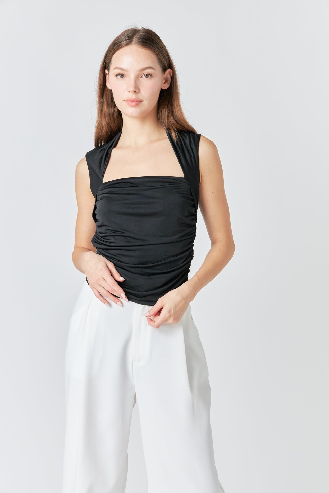 ENDLESS ROSE - Endless Rose - Draped Ruched Top - TOPS available at Objectrare