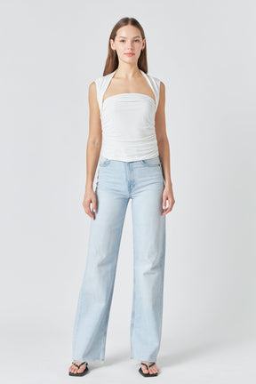 ENDLESS ROSE - Draped Ruched Top - TOPS available at Objectrare