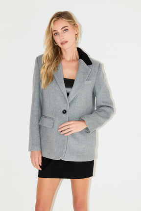 GREY LAB - Wool Oversize Blazer - BLAZERS available at Objectrare