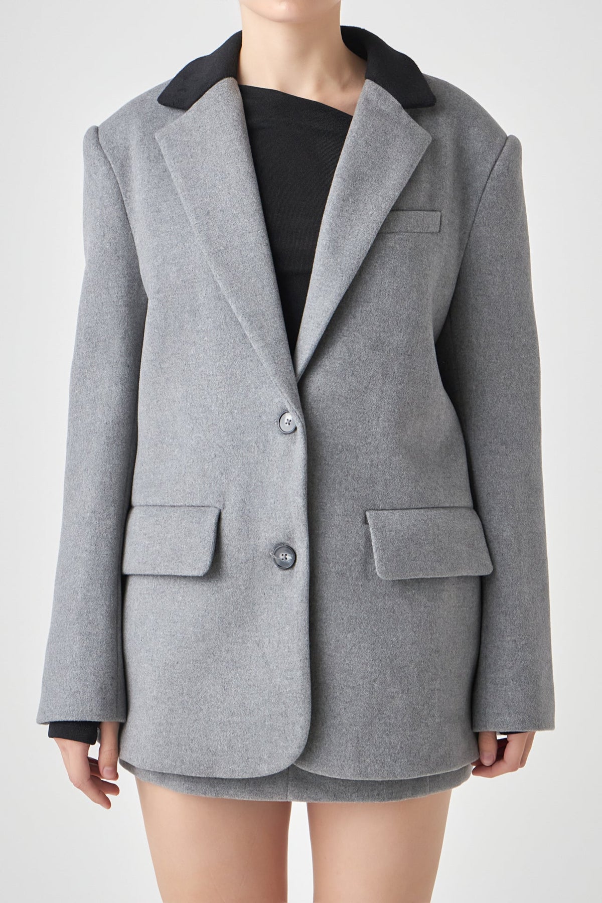 GREY LAB - Wool Oversize Blazer - BLAZERS available at Objectrare