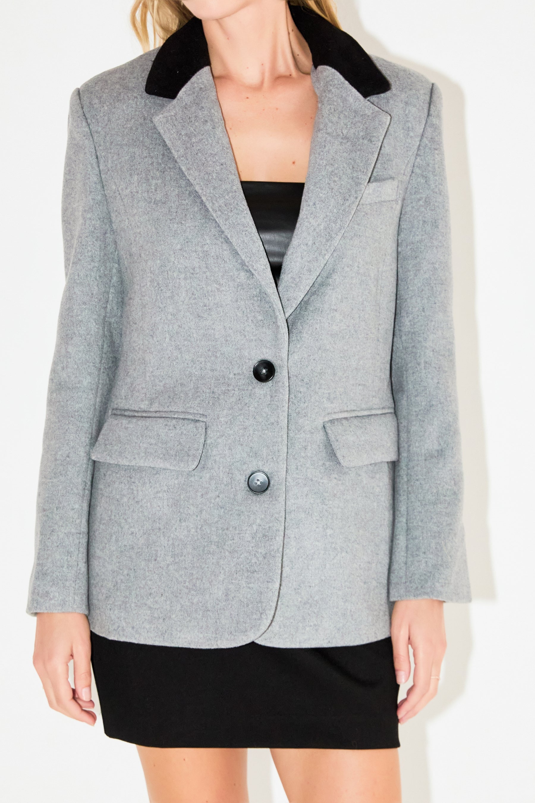 GREY LAB - Wool Oversize Blazer - BLAZERS available at Objectrare