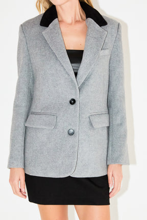 GREY LAB - Wool Oversize Blazer - BLAZERS available at Objectrare