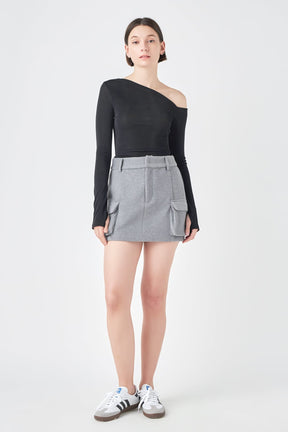 GREY LAB - Wool Cargo Skirt - SKIRTS available at Objectrare