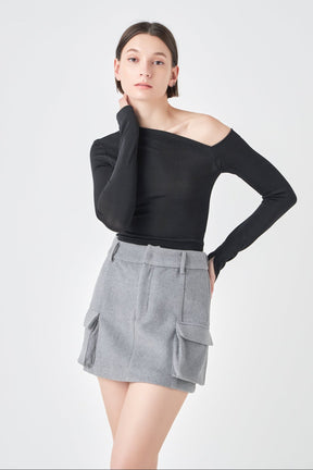 GREY LAB - Wool Cargo Skirt - SKIRTS available at Objectrare